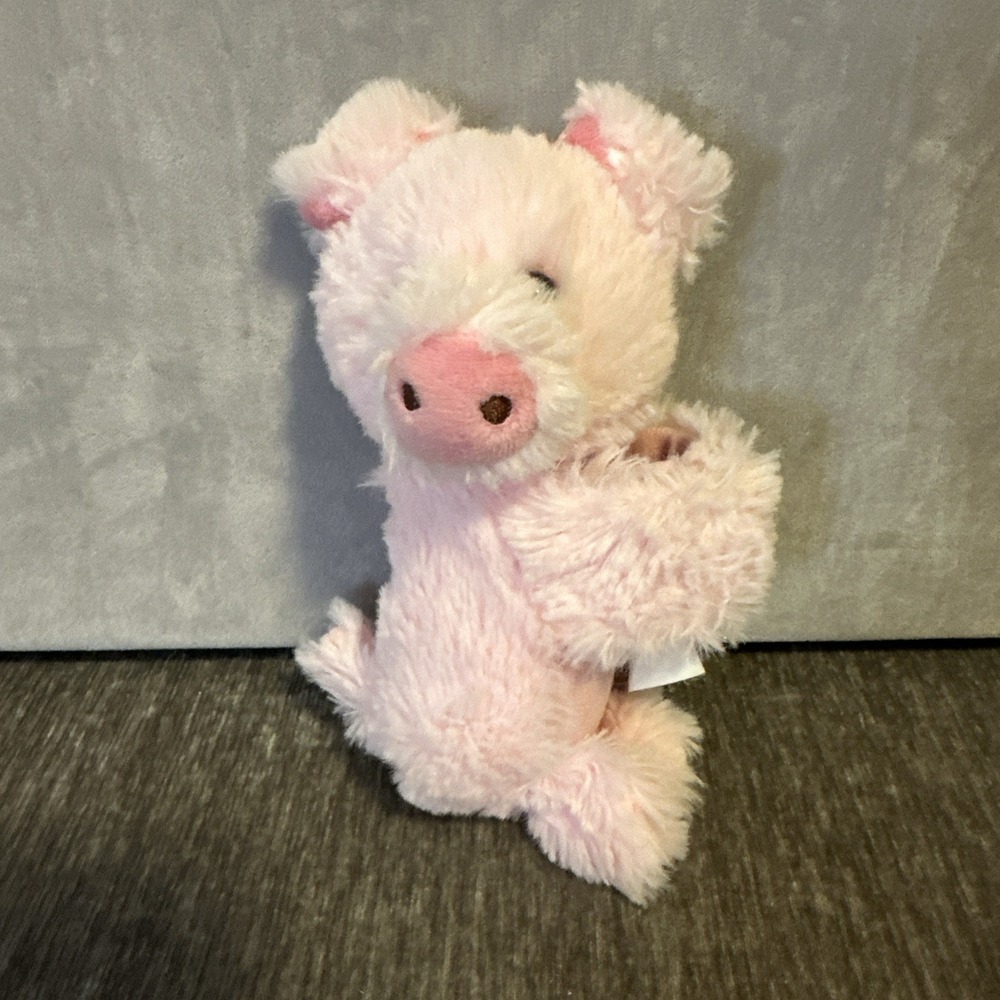 Fluffy Pink‎ Pig Plush Wrist Wrap Hugger  Toy Soft Stuffed Animal Walgreens
